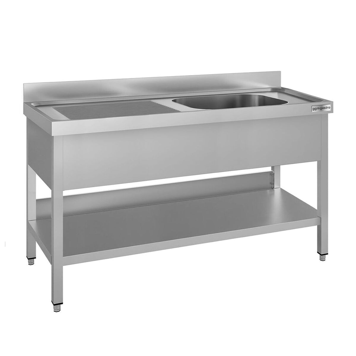 Tiskipöytä ECO - 1600x700 mm - alahyllyllä - 1 allas allas oikealla