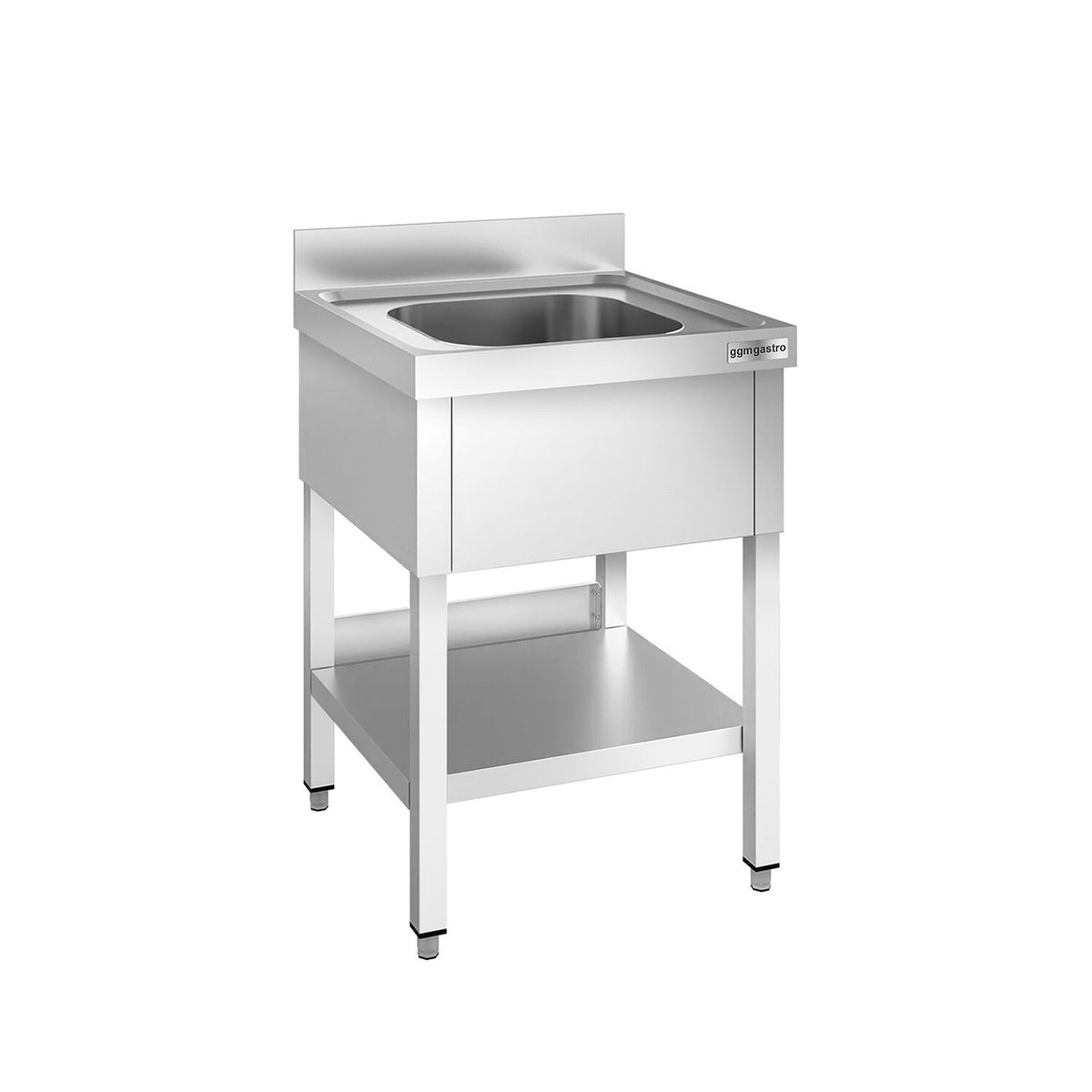 Tiskipöytä PREMIUM - 600x700 mm - alahyllyllä - 1 allas allas keskellä