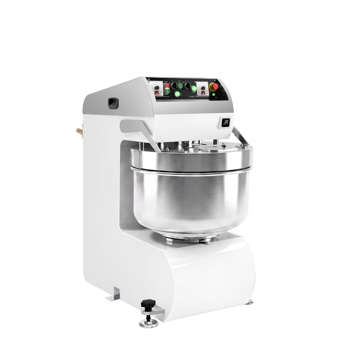 Spiraalitaikinakone PREMIUM PLUS - 157 l / 100 kg - 2-nopeuksinen - 2 moottoria - ajastin - 400 V