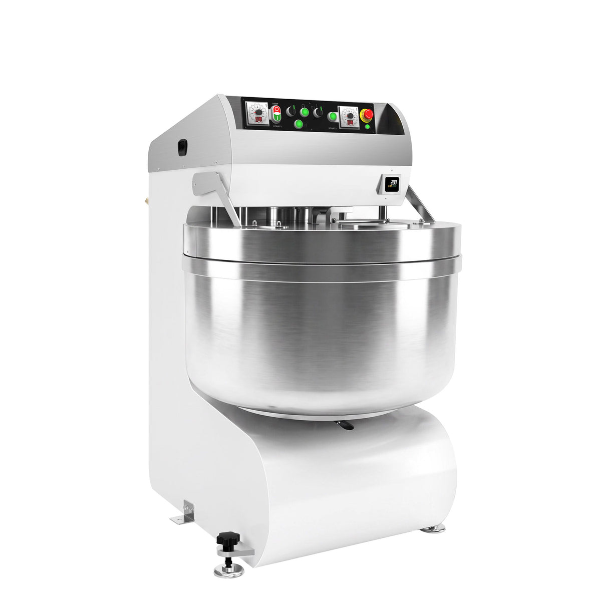 Spiraalitaikinakone PREMIUM PLUS - 298 l / 200 kg - 2-nopeuksinen - 2 moottoria - ajastin - 400 V