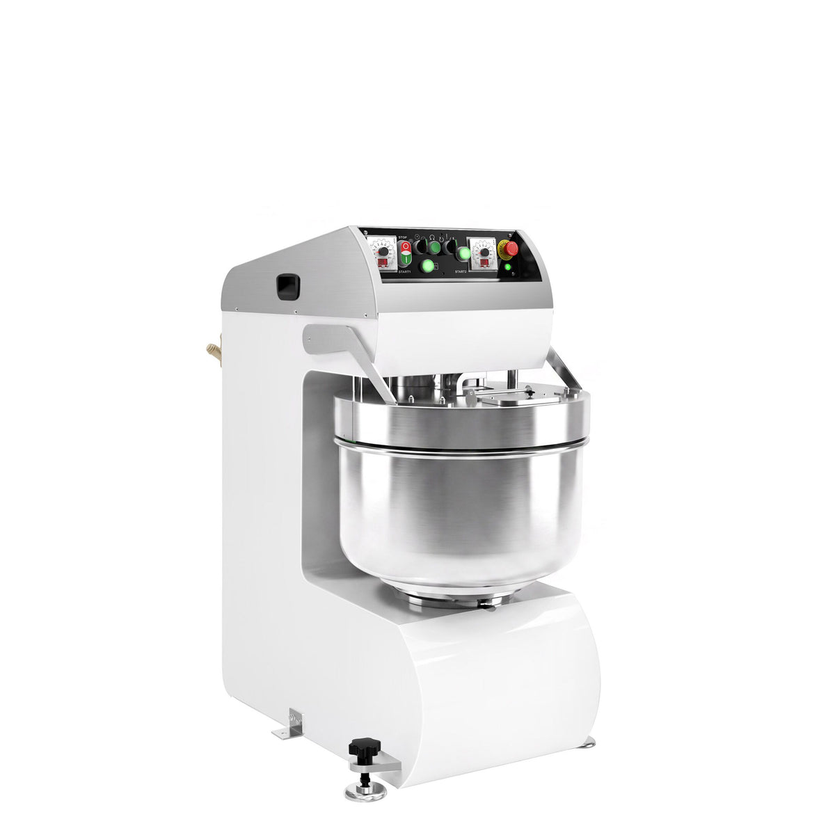 Commercial Spiral Dough Mixer - 70L / 40kg - Twin Speed - Fixed Head & Bowl - with Timer - 400V 3‑Phase - Twin Motor Drive - For Pizza & Bread Dough