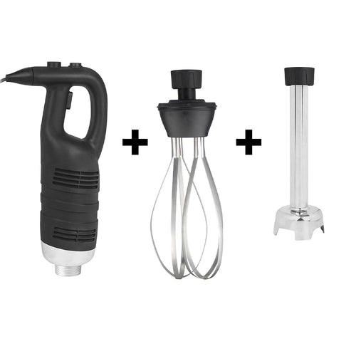 Commercial Stick Blender - with Detachable 250mm Shaft & Whisk Attachment - 650W - Variable Speed