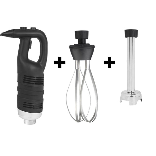 Commercial Stick Blender - with Detachable 250mm Shaft & Whisk Attachment - 850W - Variable Speed