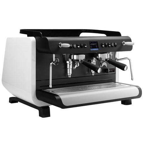 Espressokone - 2-ryhmäinen - monikattilainen - kosketusnäyttö - esiuuttojärjestelmä & 2 höyrysuutinta - valkoinen - ammattikäyttöön
