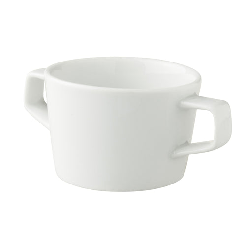 (6 kpl) WHITE DELIGHT - kaksikorvainen keittokuppi - Ø 100 mm - 300 ml - valkoinen