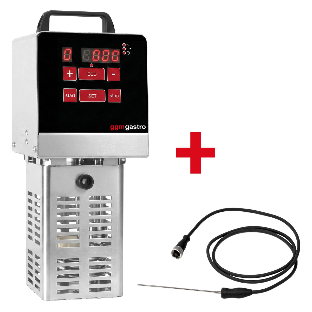Commercial sous vide circulator - max 50L - 2.1kW - with core temperature probe