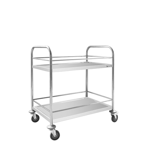 Tarjoiluvaunu - 805x460 mm - 2 tasoa - hiljaiset pyörät