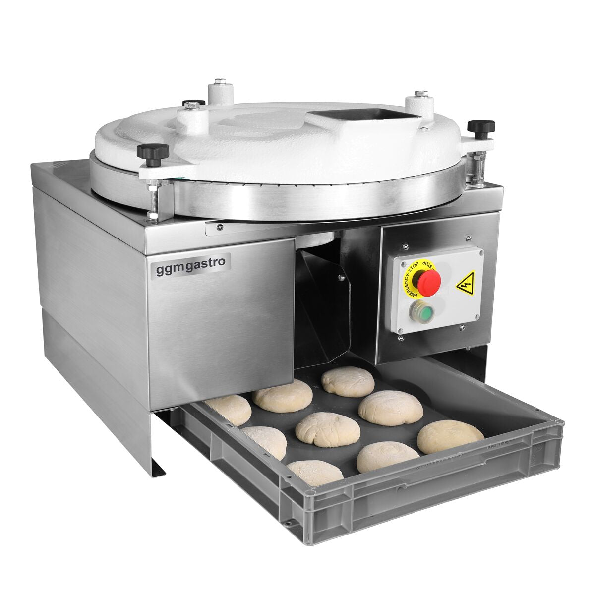 Taikinapyöristin - pizza- ja leipätaikinalle - 250 W - Painoalue: ~50–310 g - Taikinakapasiteetti: 310 g - 610x560 mm - max. 500 kpl/h