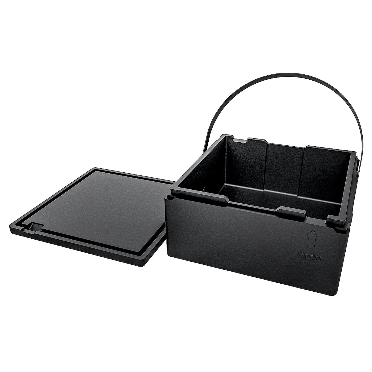 Insulated Food Pan Carrier - Pizza transport box - Top loading - 22.4L - 410x425x235mm - for 4 pizzas Ø35cm