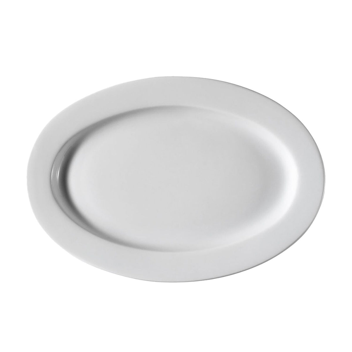 (12 kpl) PERA Weiß - lautanen - ovaali - posliini - 240x240 mm - valkoinen
