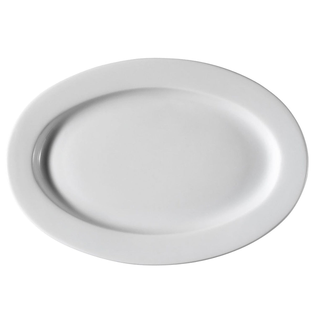 (24 kpl) PERA Weiß - lautanen - dönerlautanen - ovaali - posliini - 350x350 mm - valkoinen