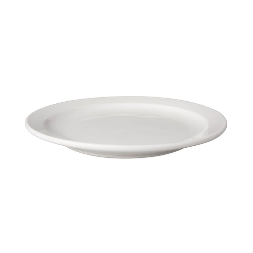 (12 kpl) Budgetline Mammoet - lautanen - flach - posliini - Ø 210 mm - valkoinen
