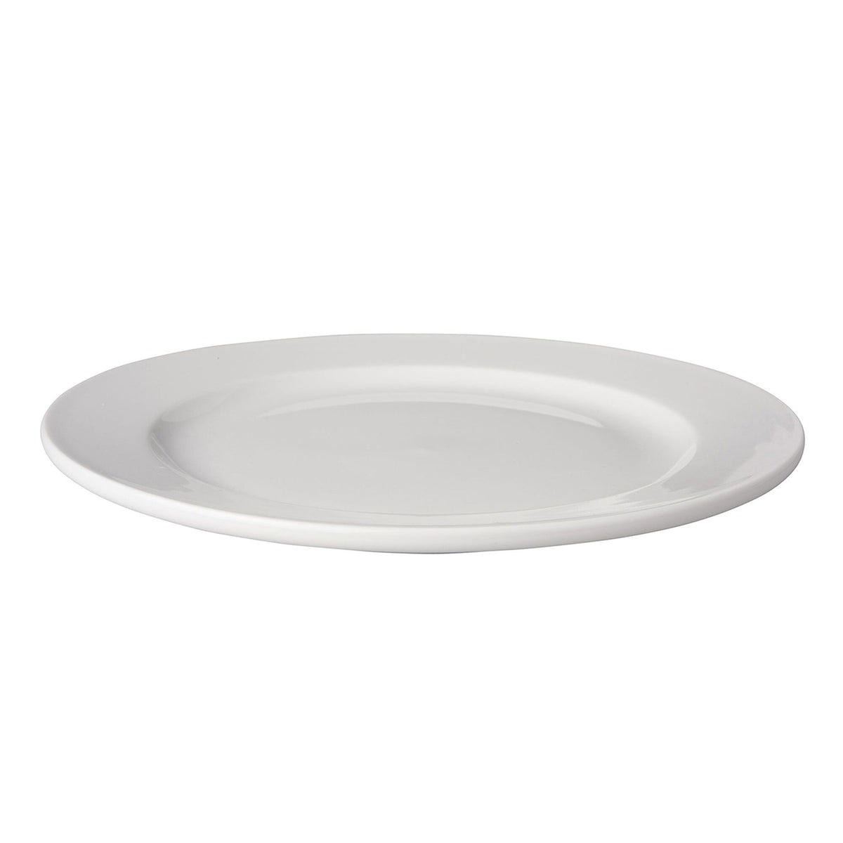 (3 kpl) Budgetline Mammoet - lautanen - flach - posliini - Ø 245 mm - valkoinen