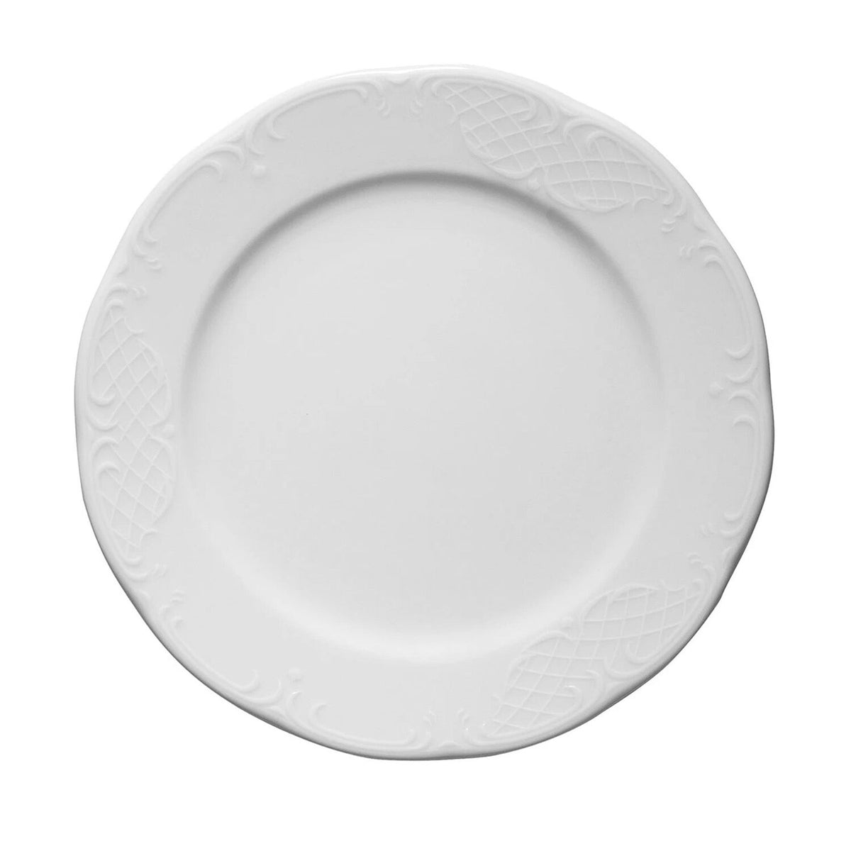 (12 kpl) CLASSICO - lautanen - flät - posliini - 200x200 mm - valkoinen
