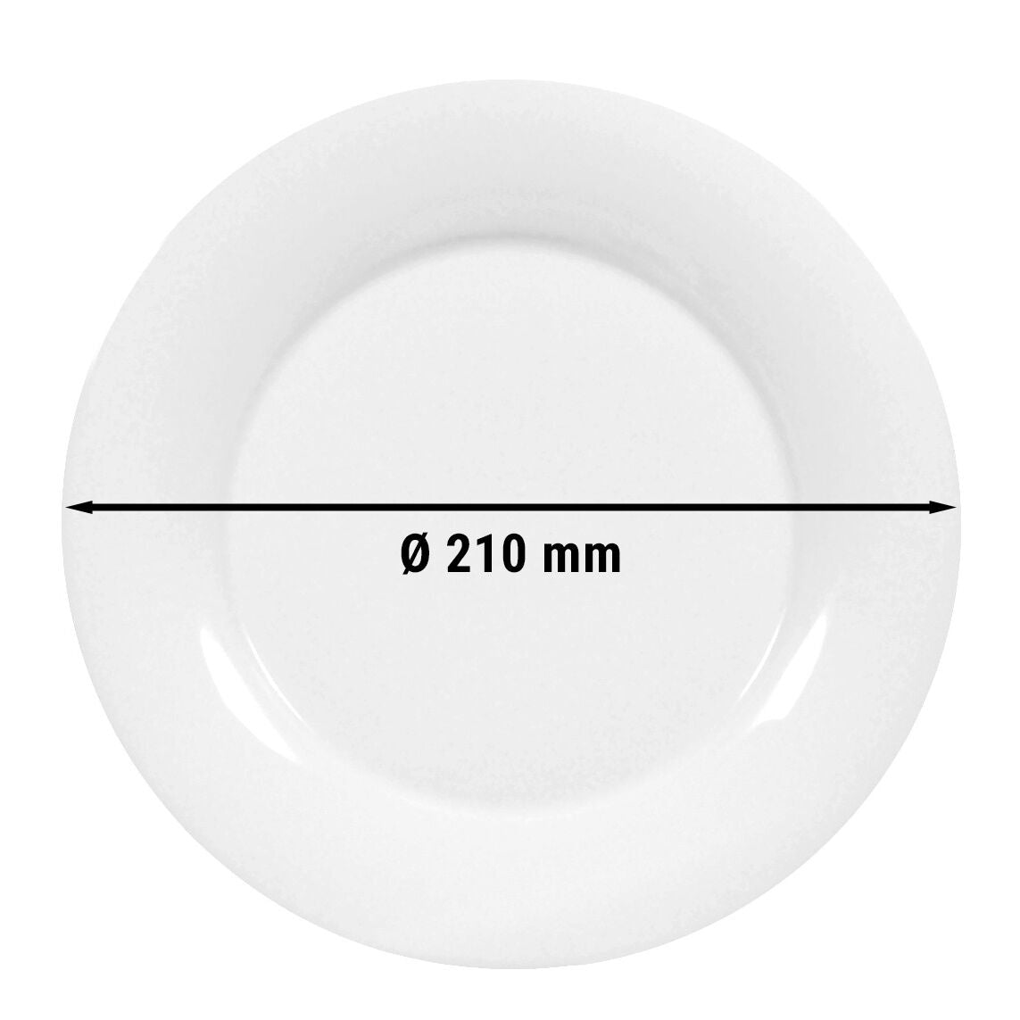 (6 kpl) SELTMANN WEIDEN | Lautanen litteä  - Ø 210mm - Valkoinen/Uni