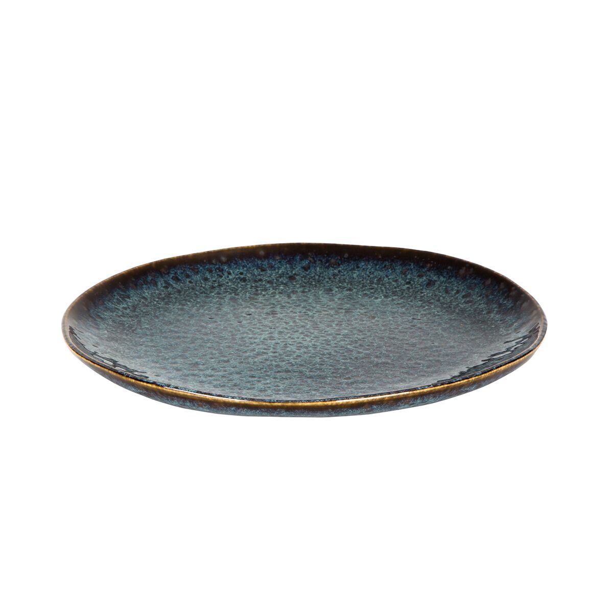 (6 kpl) Eccentric - lautanen - flatti - kivitavara - Ø 220 mm - petrolinsininen