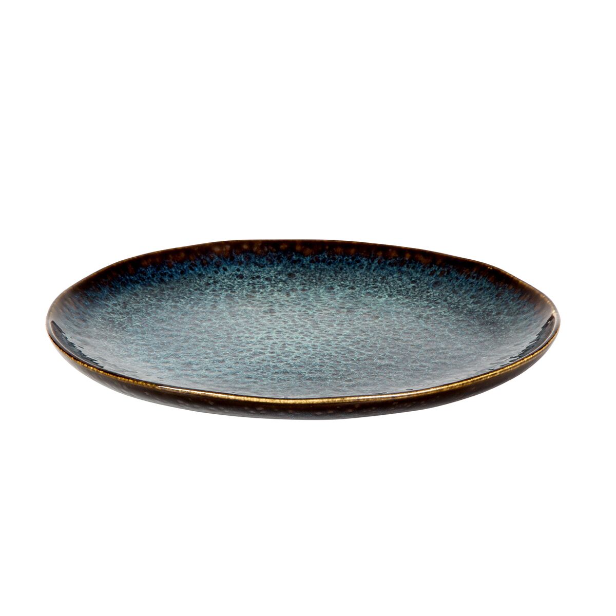 (6 kpl) ECCENTRIC - lautanen - litteä - kivitavara - Ø 280 mm - petrolinsininen