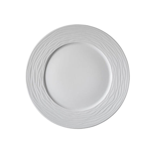 (12 pcs) SEA WAVE | Canapé Plate - flat - Porcelain - Ø180mm - White