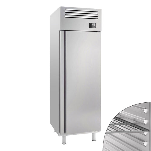 RST-pakastekaappi PREMIUM PLUS - GN 2/1 - 687 mm - 560 l - -18…-1 °C - mitat 1 ovi - LED-valaistus, kiertoilmajäähdytys, automaattinen sulatus, digitaalinen termostaatti, lukittava