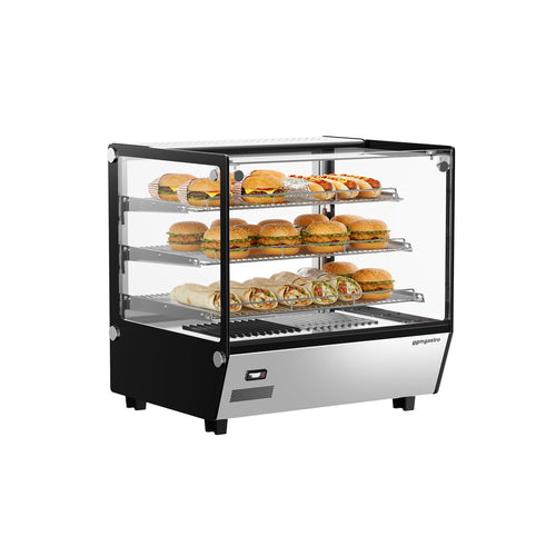 Lämpövitriini - 70 cm - 1,1 kW - 3 tasoa - LED-valaistus
