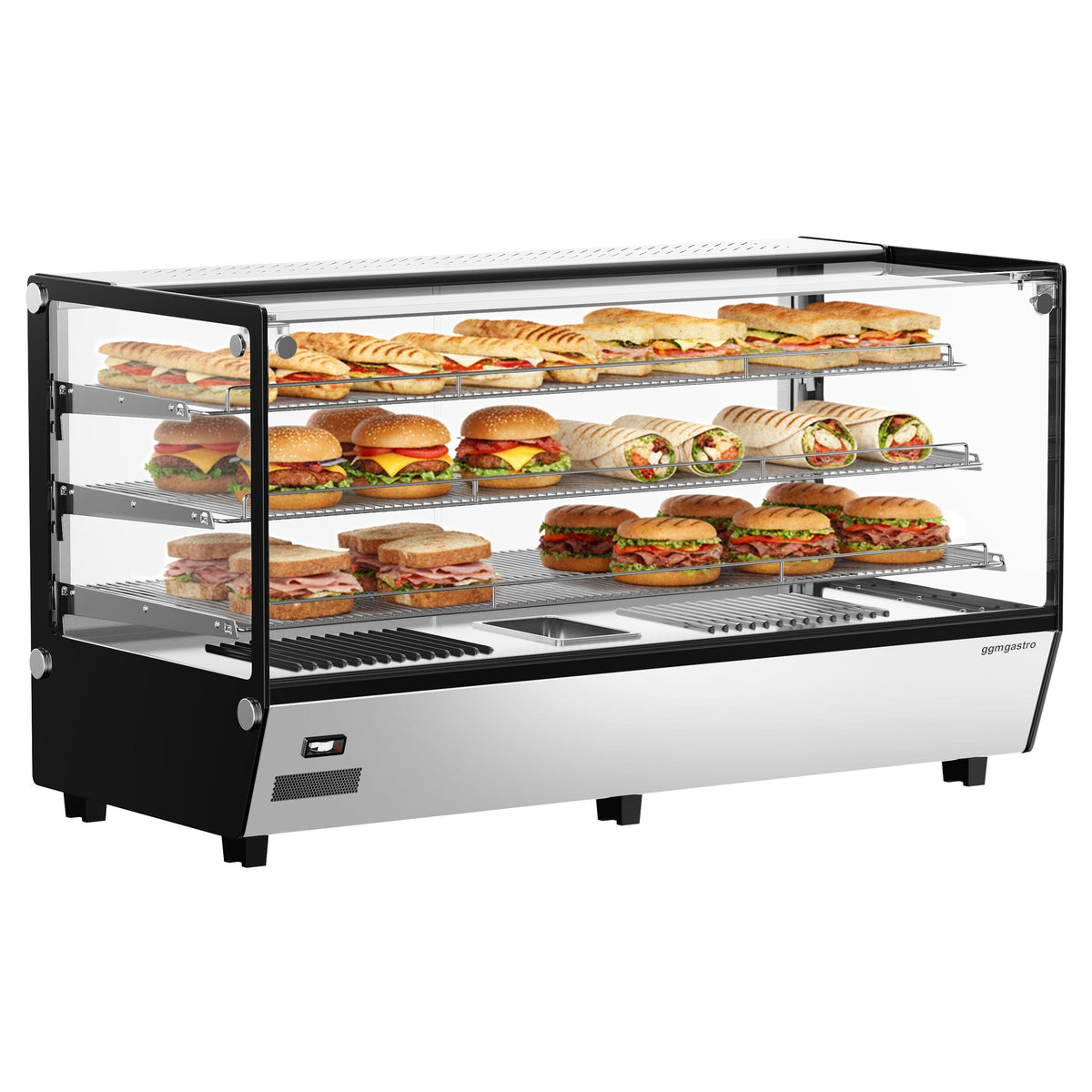 Lämpövitriini - 122 cm - 1,8 kW - 3 tasoa - LED-valaistus