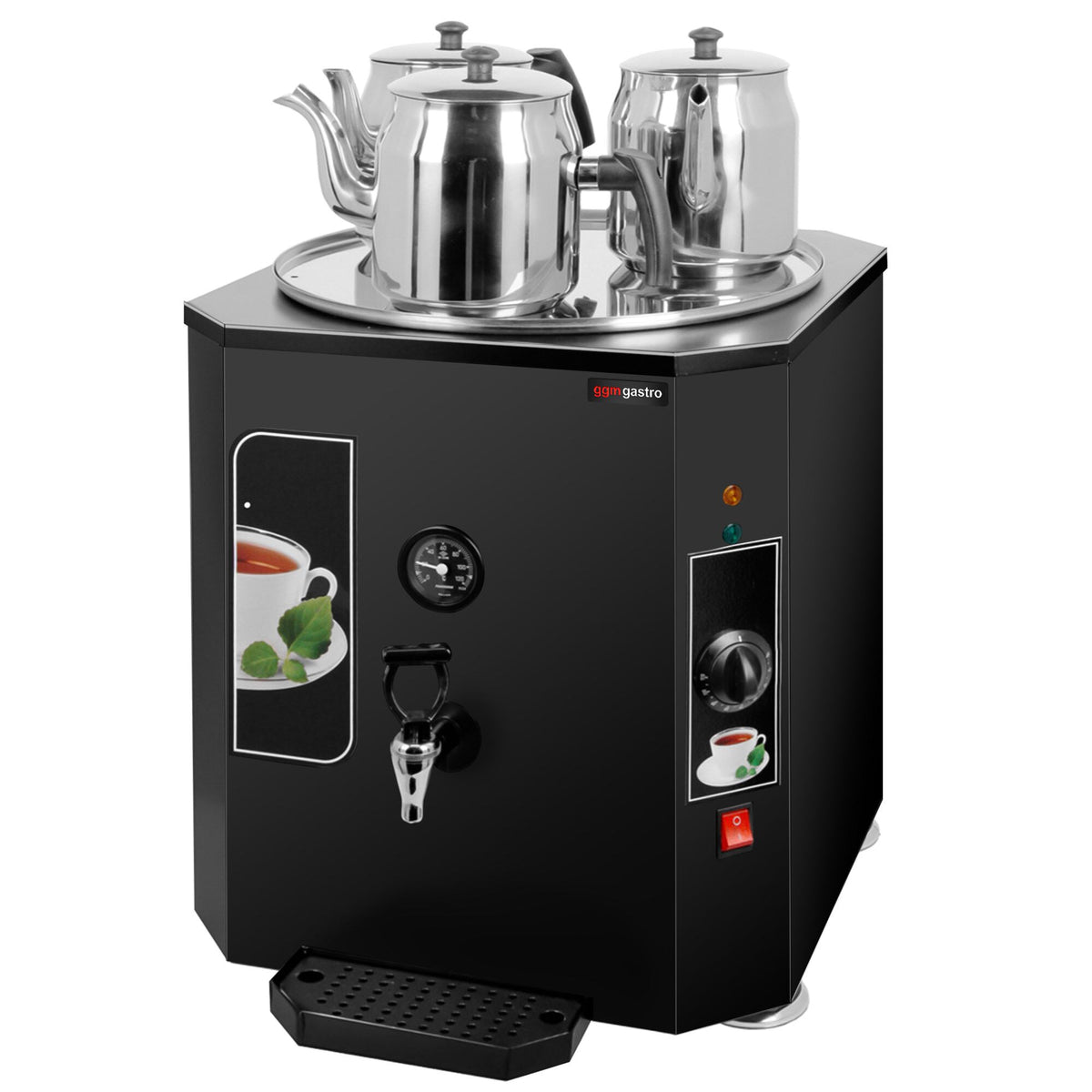 Vedenkeitin ammattikäyttöön - 37 l - 3,5 kW - 3 teekannua