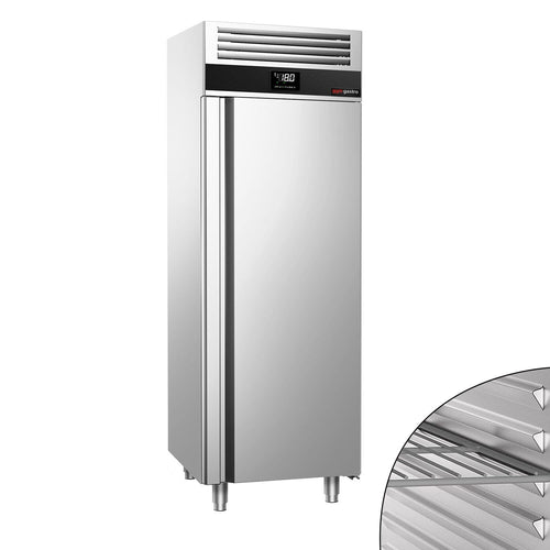 Commercial Upright Freezer Stainless steel PREMIUM - GN 2/1 - 700L - with 1 door