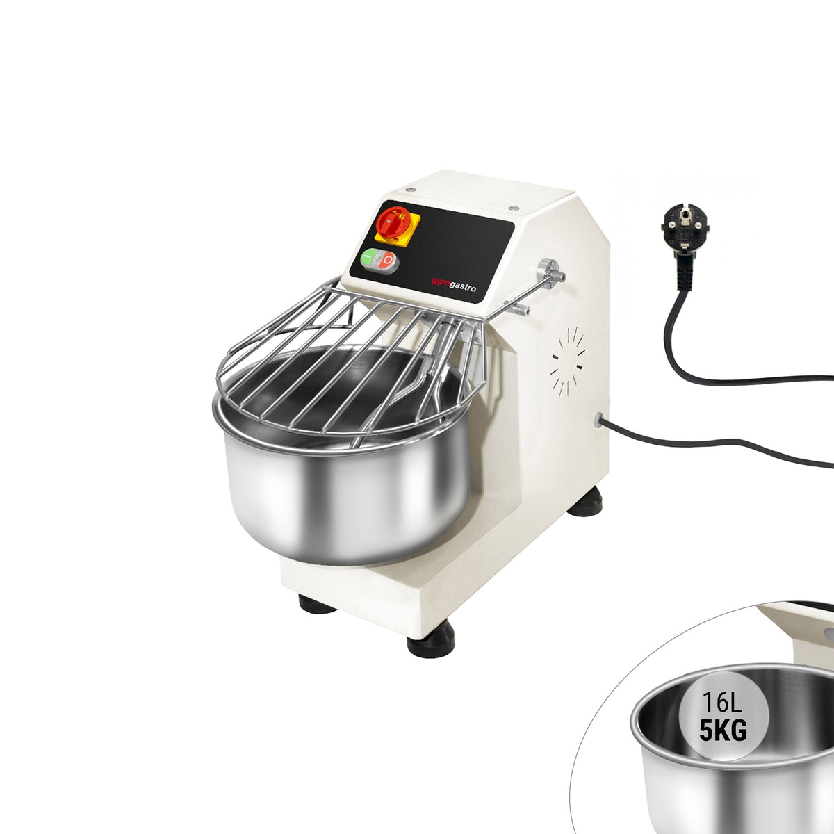 Taikinakone ammattikäyttöön - 16 l / 5 kg - 230 V