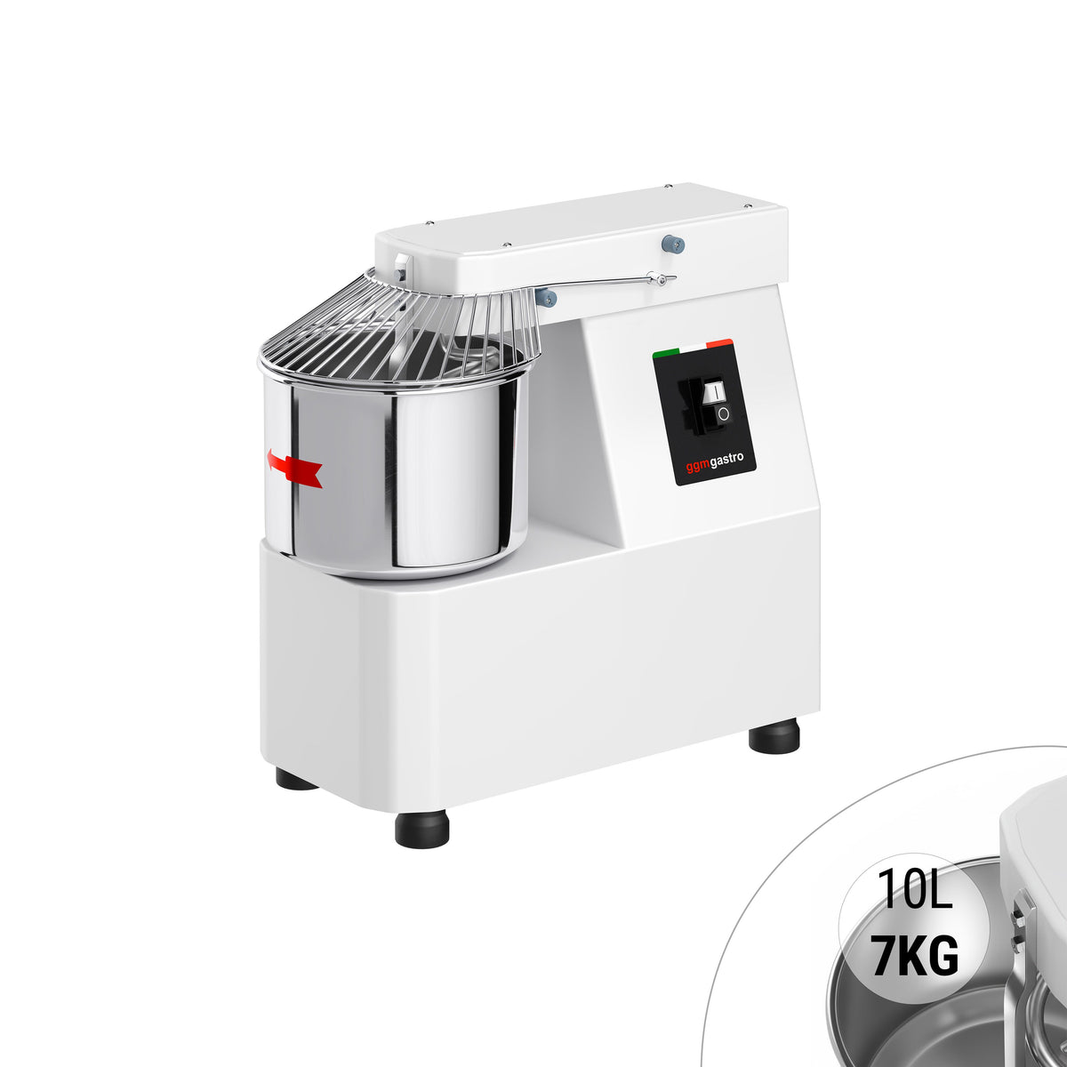 Commercial Spiral Dough Mixer - 10L / 7kg - 230V - For Bread Dough
