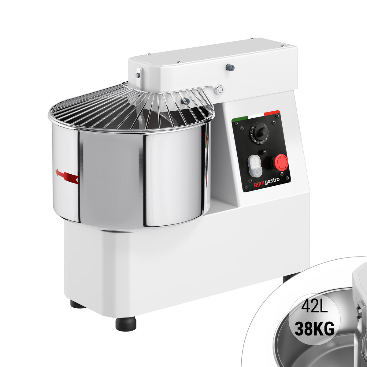 Taikinakone ammattikäyttöön - 42 l / 38 kg - ajastin - 400 V
