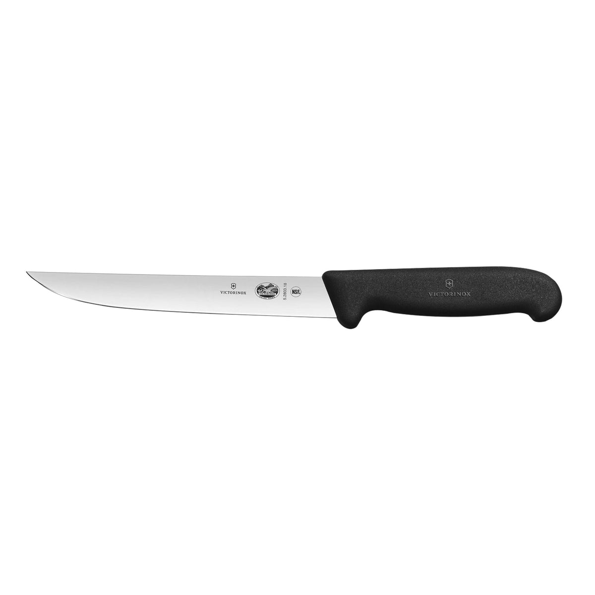 VICTORINOX | Narrow Carving Knife – 15 cm Blade - Ice-Hardened Stainless Steel - Fibrox Handle - Black