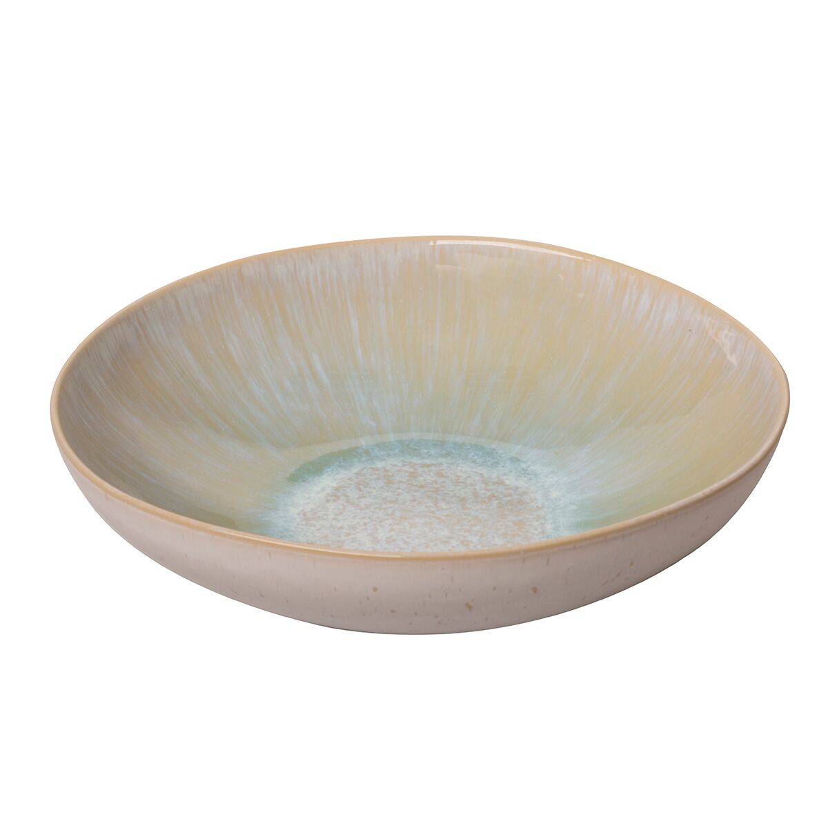 (12 pcs) LIGHT BLUE SEA | Deep Plate - Stoneware - Ø220mm - Blue
