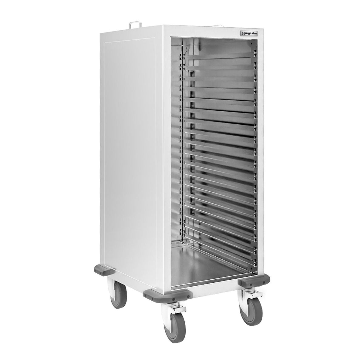 Gastronorm Tray Trolley - Stainless Steel - 10-Level - for 10 x GN 2/1 Trays - with low-noise braked castors