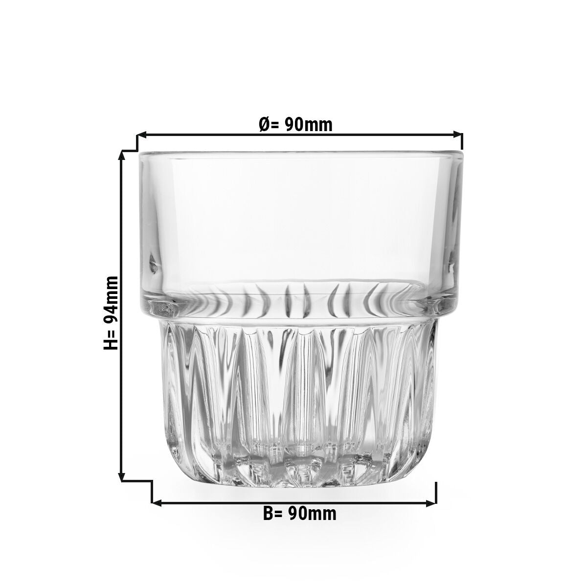 (12 kpl) Long drink ‑lasi – EVEREST – 355 ml – kirkas