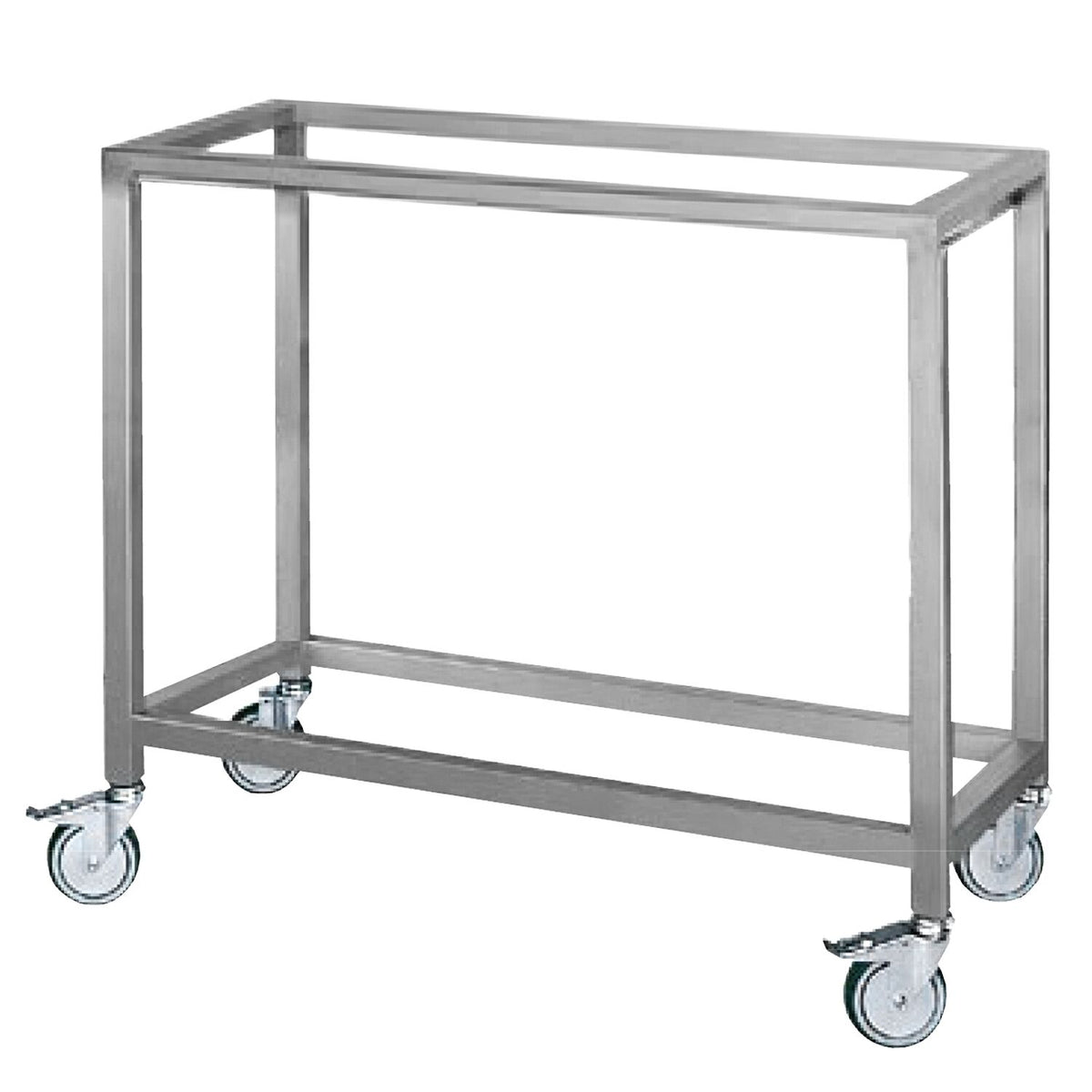 Mobile Open Stand  EHKM & GHKM - 1190x480x883mm - Stainless Steel - with Wheels - for Hähnchengrills