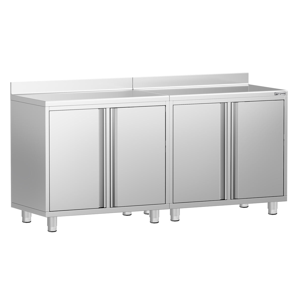 Työkaappi - kahvikoneelle - 2000x600 mm - 4 ovea - roiskesuojalla