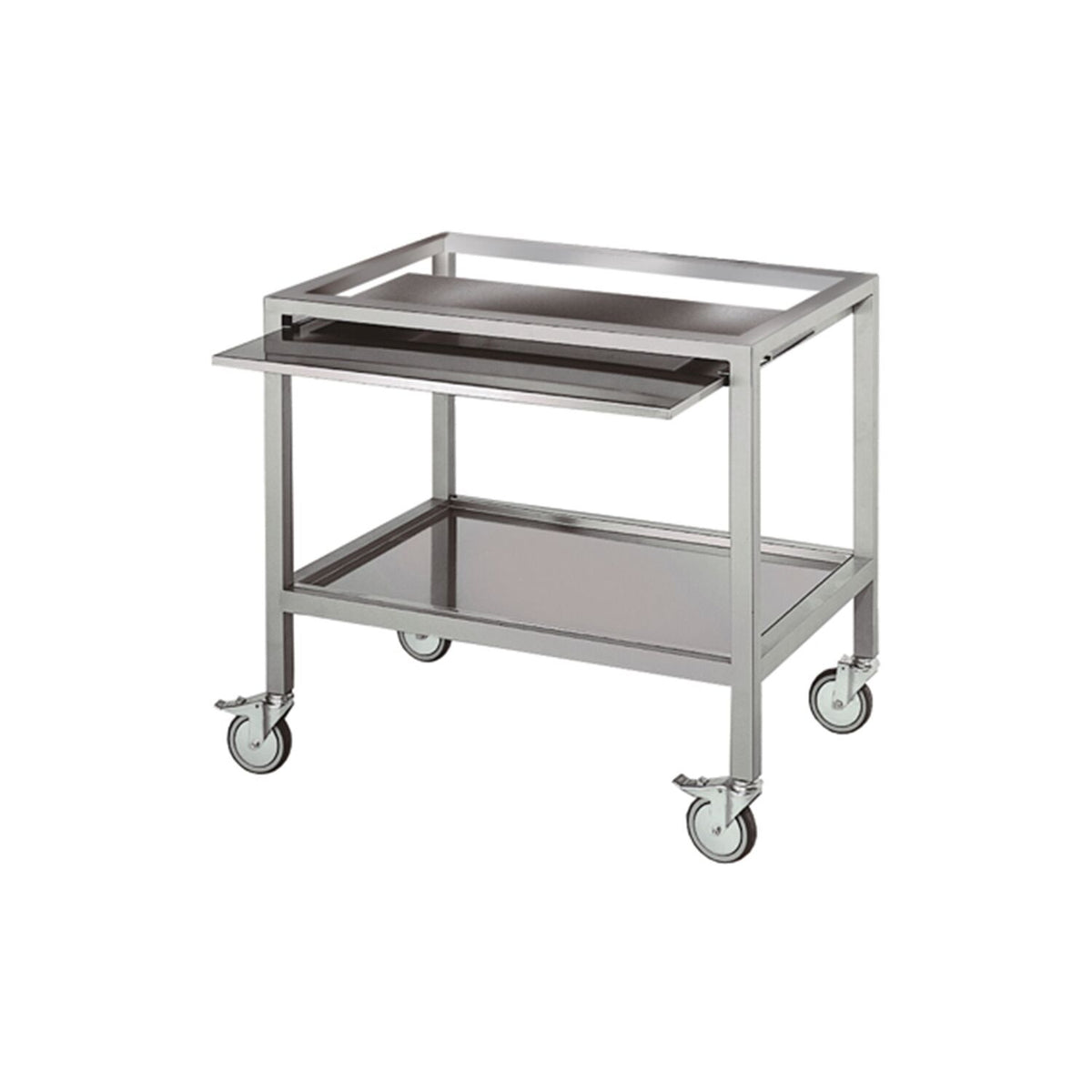 Alakaappi - 940x690 mm; 880 mm korkeus; rullat, 2 jarrulla - ruostumaton teräs - varten EM420-sarja