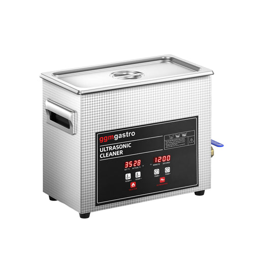 Ultraäänipesuri ammattikäyttöön - 6,5 l - ultraääniteho 180 W - tyhjennyshanalla