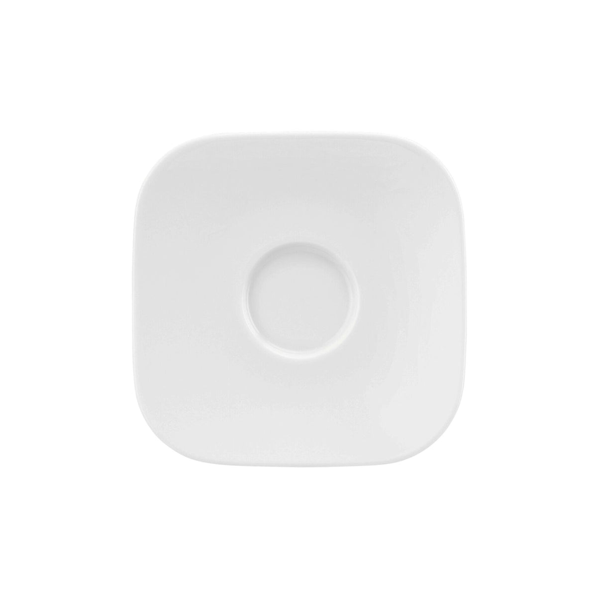 (6 pieces) SELTMANN WEIDEN | Square Espresso Saucer – White – 130 x 130 mm – High-Gloss Porcelain