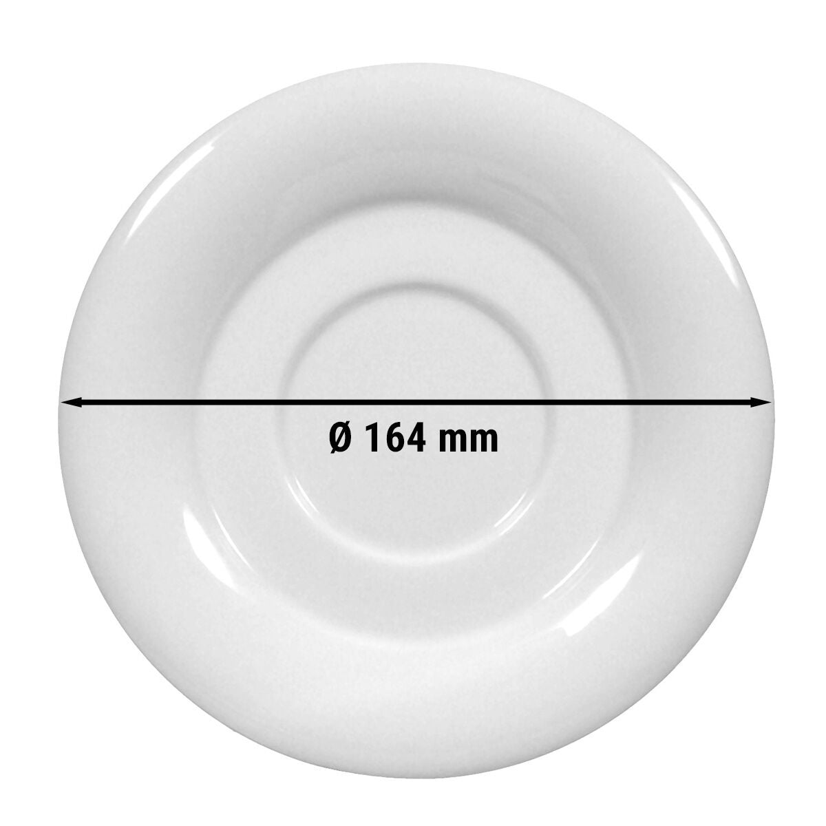 (6 pcs) SELTMANN WEIDEN | Porcelain Saucer Set – SAVOY Series – White – Ø 164 mm
