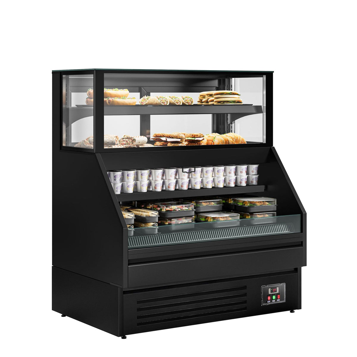 Kylmätiski Helsinki - 1200x800 mm - 199 l - musta - 2 ovea - 4 hyllyä