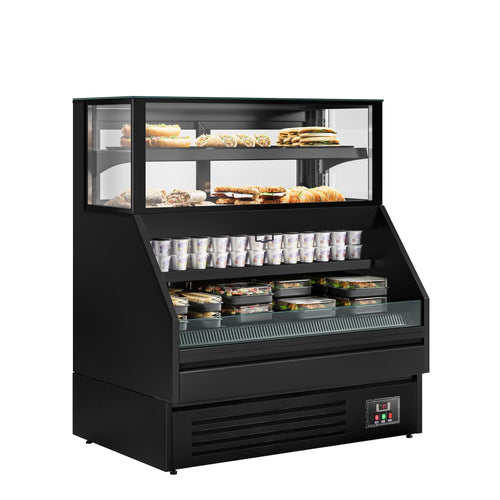 Kylmätiski Helsinki - 1200x800 mm - 199 l - musta - 2 ovea - 4 hyllyä
