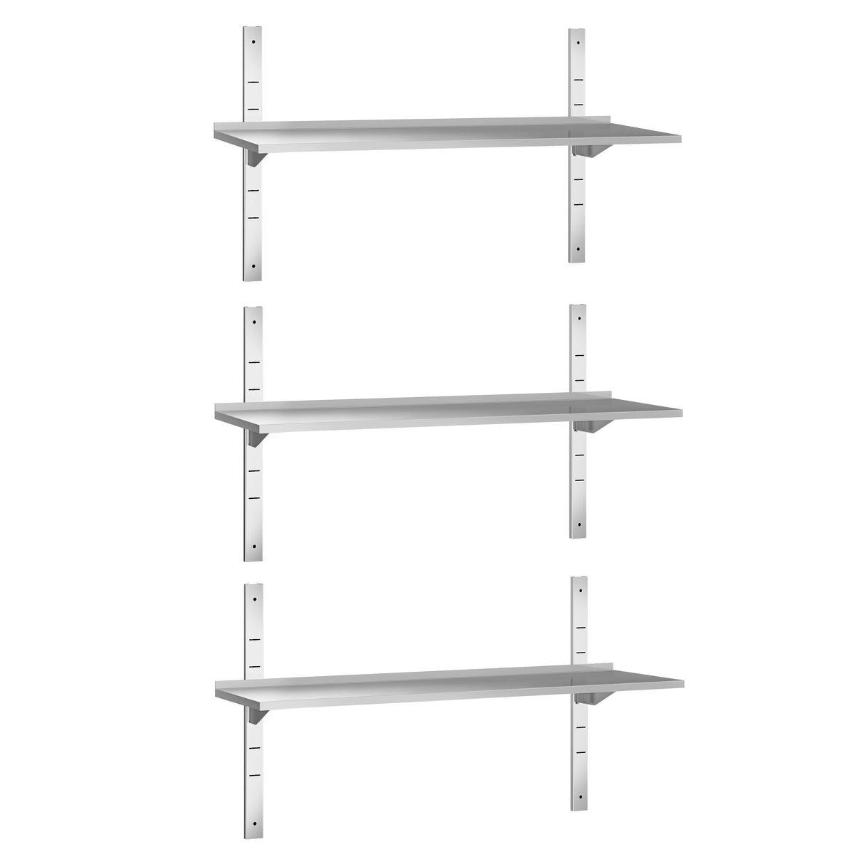 Commercial Stainless Steel Wall Shelf PREMIUM - 1500x300mm - 3 Tiers