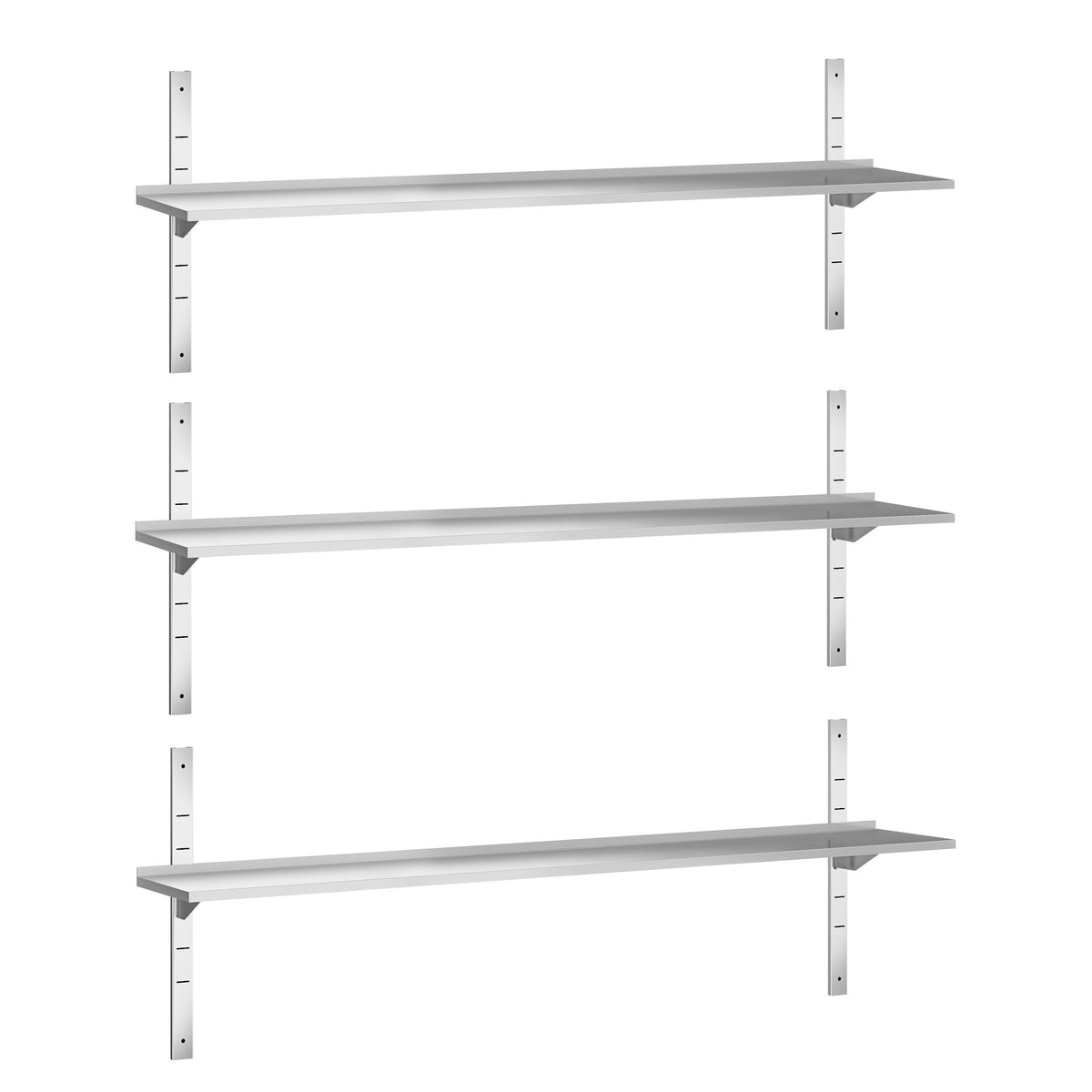 Seinähylly PREMIUM - 2000x400 mm - 3 tasoa