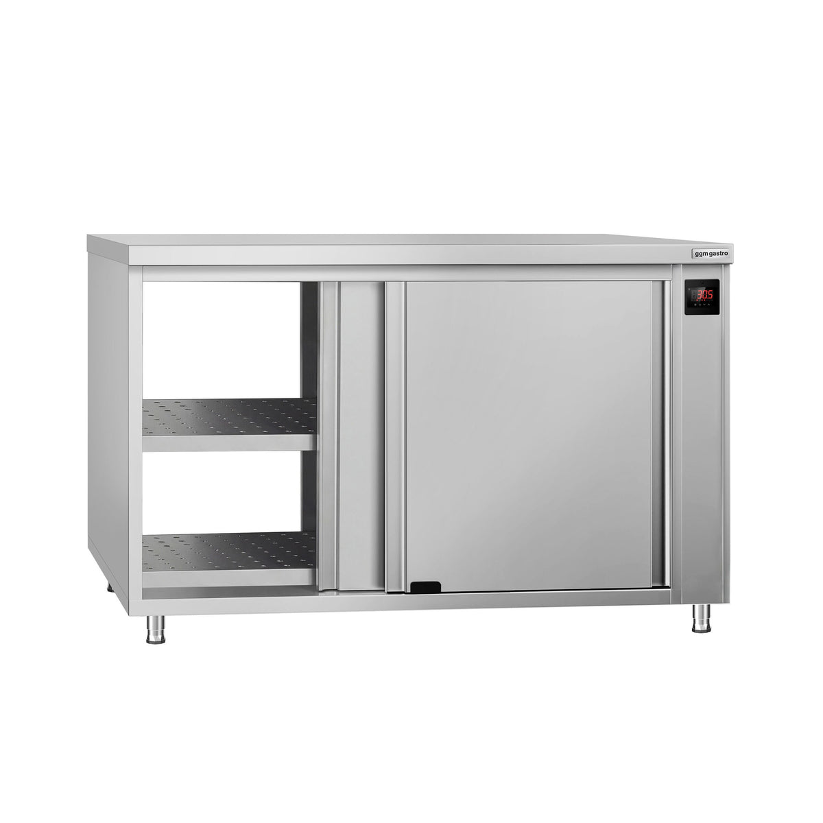 Commercial Hot Cupboard ECO - 1200x600mm - with pass-through & sliding doors - Digital