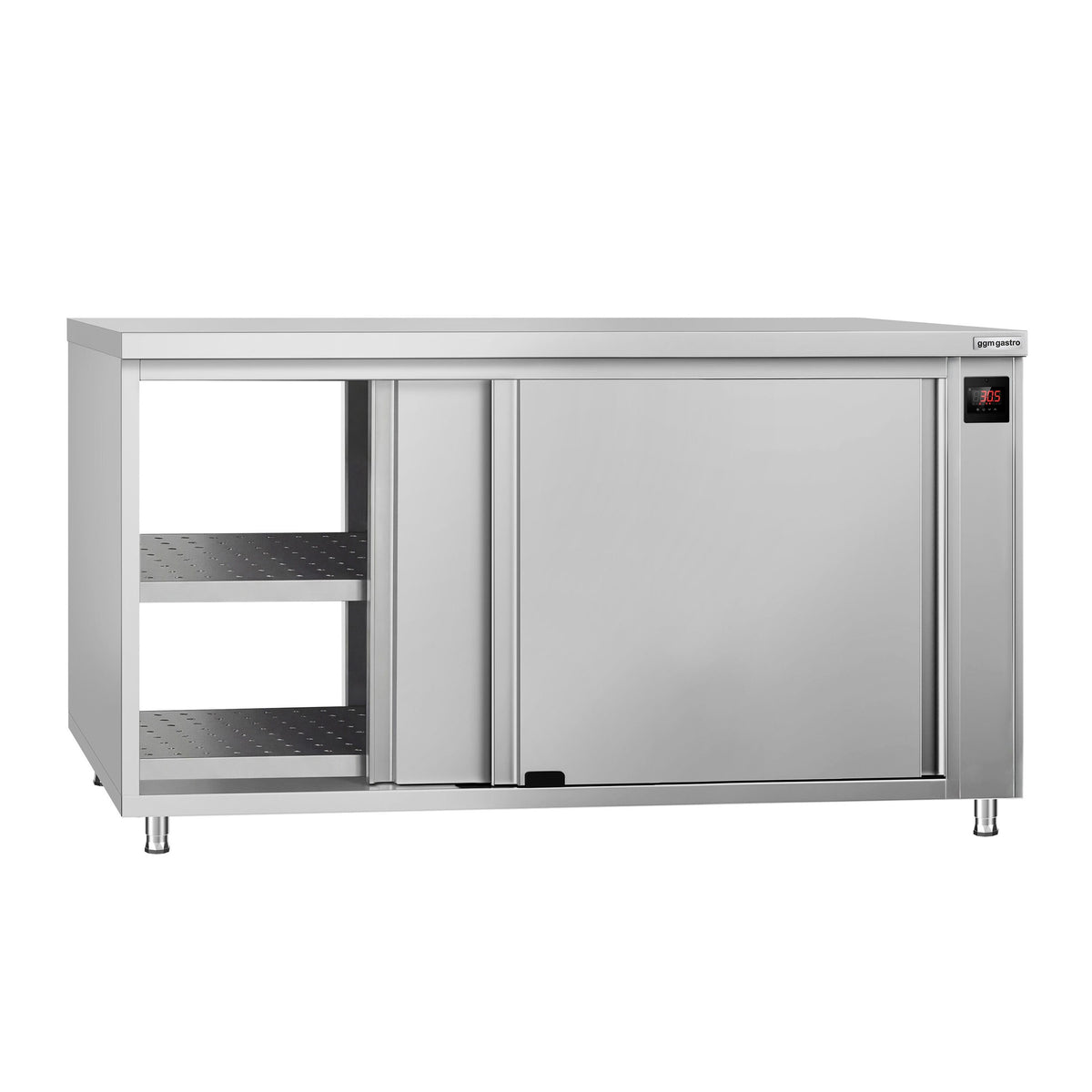 Commercial Hot Cupboard ECO - 1800x700mm - with pass-through & sliding doors - Digital