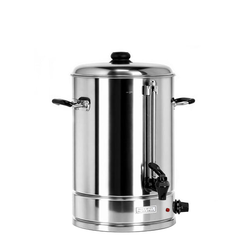 Catering Water Boiler & Mulled Wine Urn - 8L - 2kW - Adjustable Thermostat 30–110°C - Stainless Steel - with Dispensing Tap - Ideal for Mulled Wine