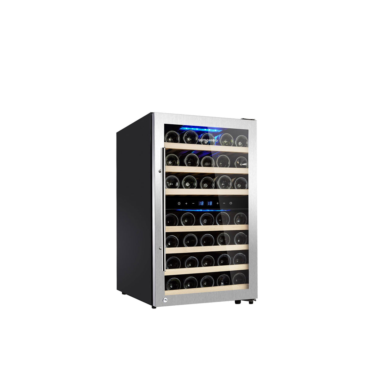 Commercial Wine Fridge - Stainless Steel - Dual Zone - 120L - max. 45 bottles