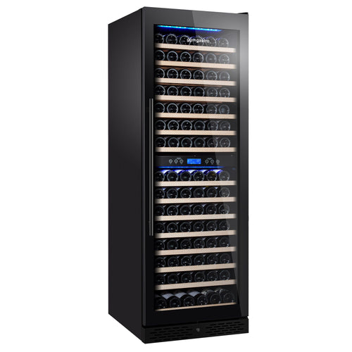 Commercial Wine Fridge - Stainless Steel - Freestanding - Dual Zone - 450L - max. 160 bottles