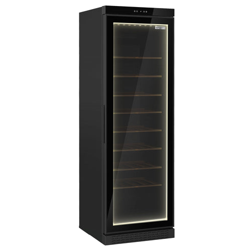 Commercial Wine Fridge - Black - Single Zone - 360L - max. 60 bottles
